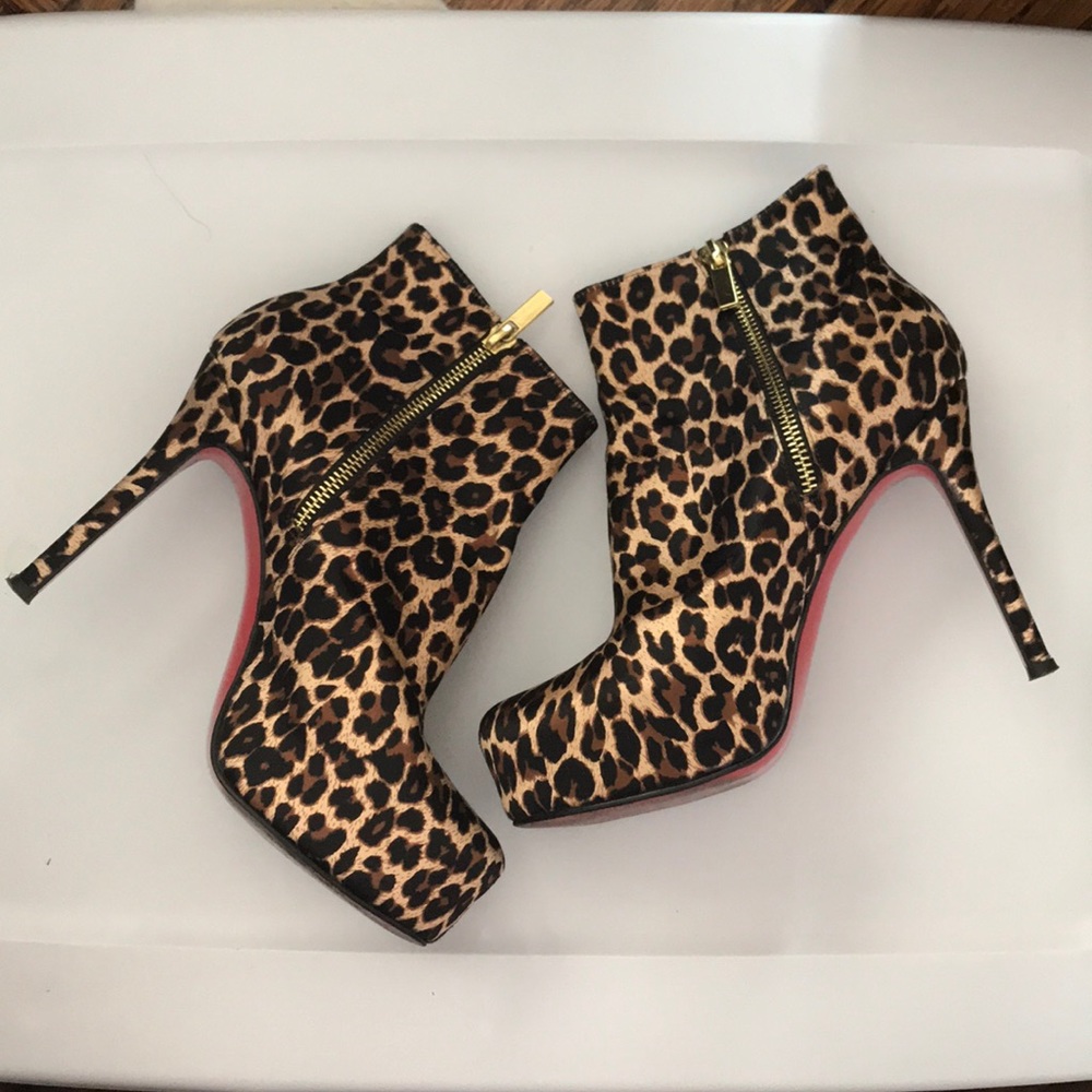 Leopard Print Tall Bootie - image 1
